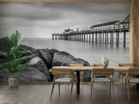 Grey scale coastal wall art
