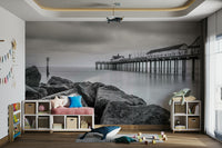 Peaceful pier landscape wallpaper
