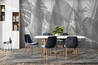 Stylish tropical leaves wallpaper décor

