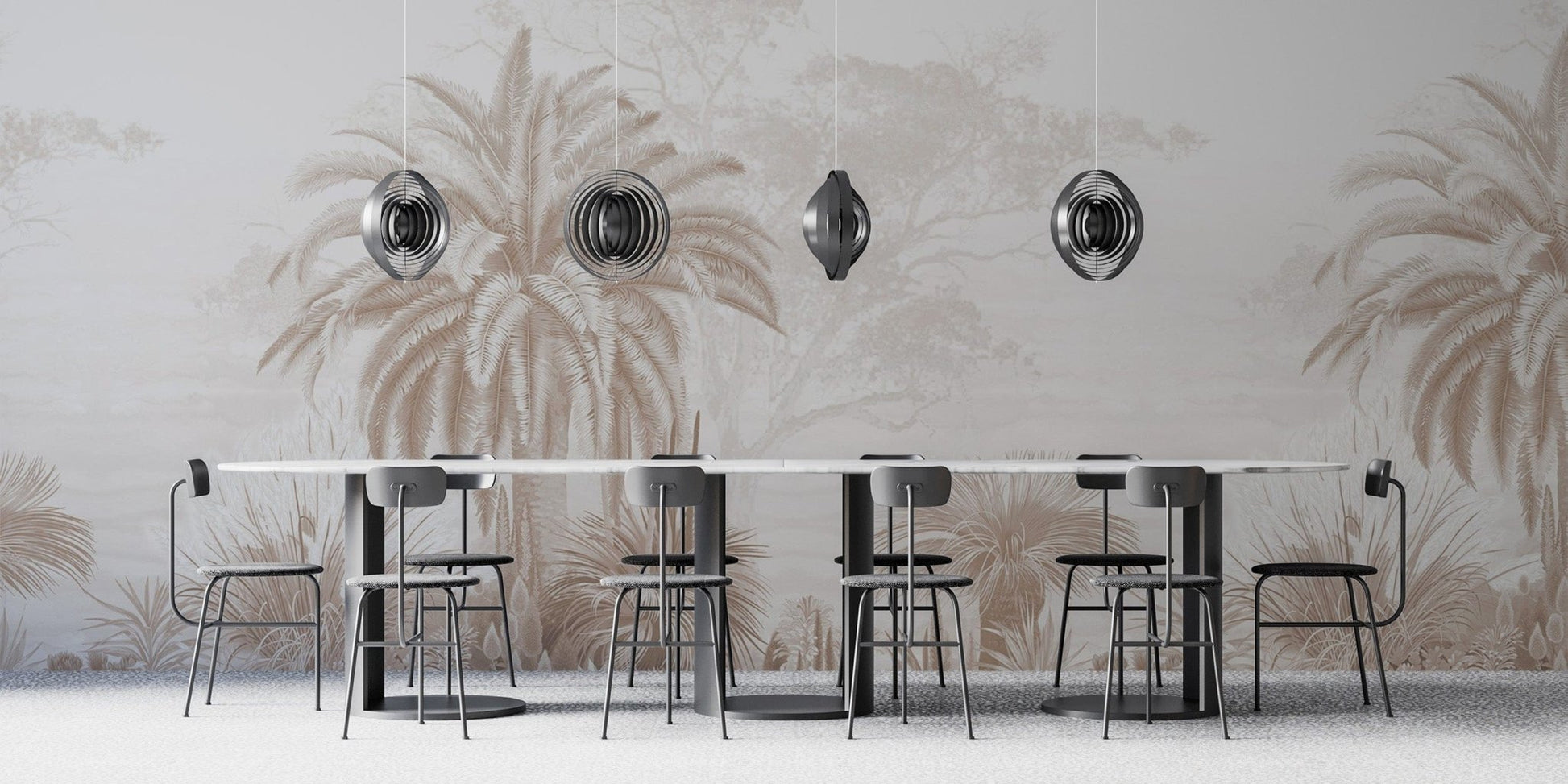 Elegant tropical palm tree wallpaper
