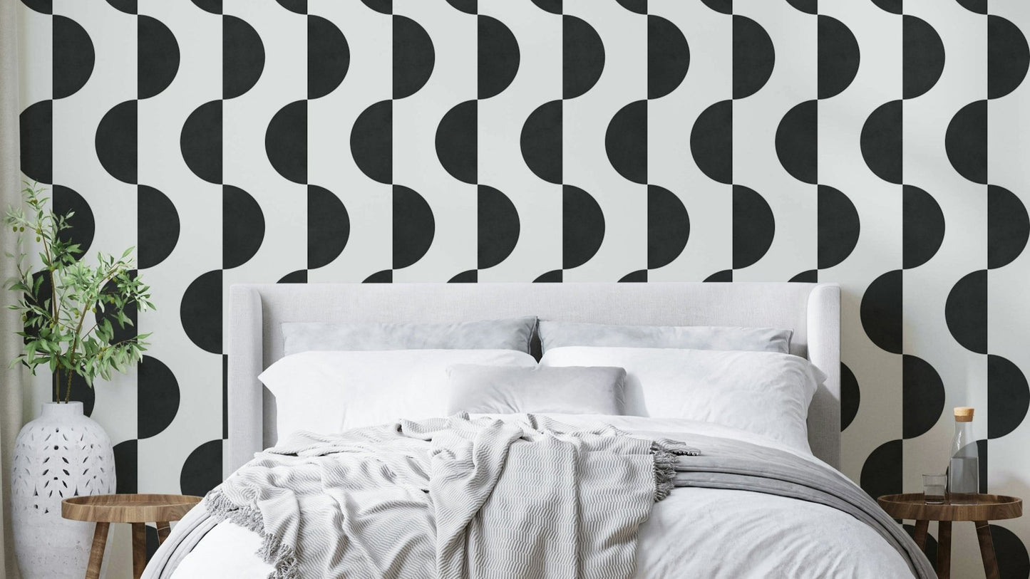 The scene has a peaceful, modern, and artistic feel.

