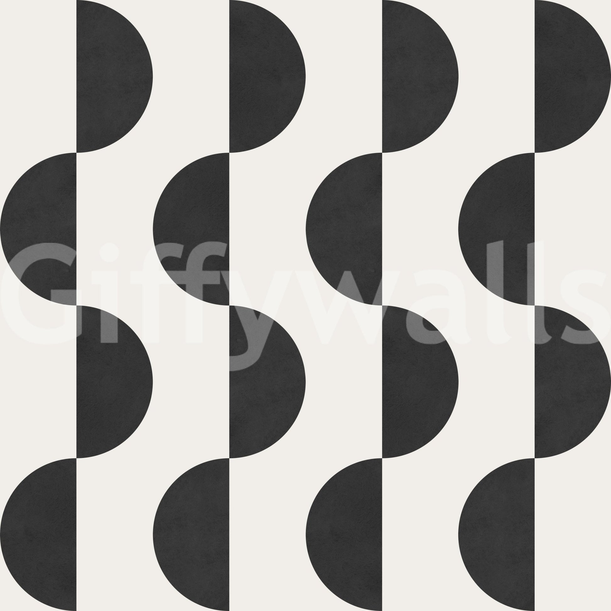 The wallpaper is applied seamlessly, giving the wall a uniform, high-end look.

