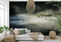 Calm water reflection Woodland Veil scenic wall poster.