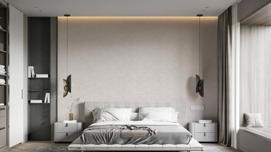 Mural wallpaper of a monstera blush design

