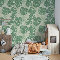 Monstera Moments wallpaper for stylish spaces.

