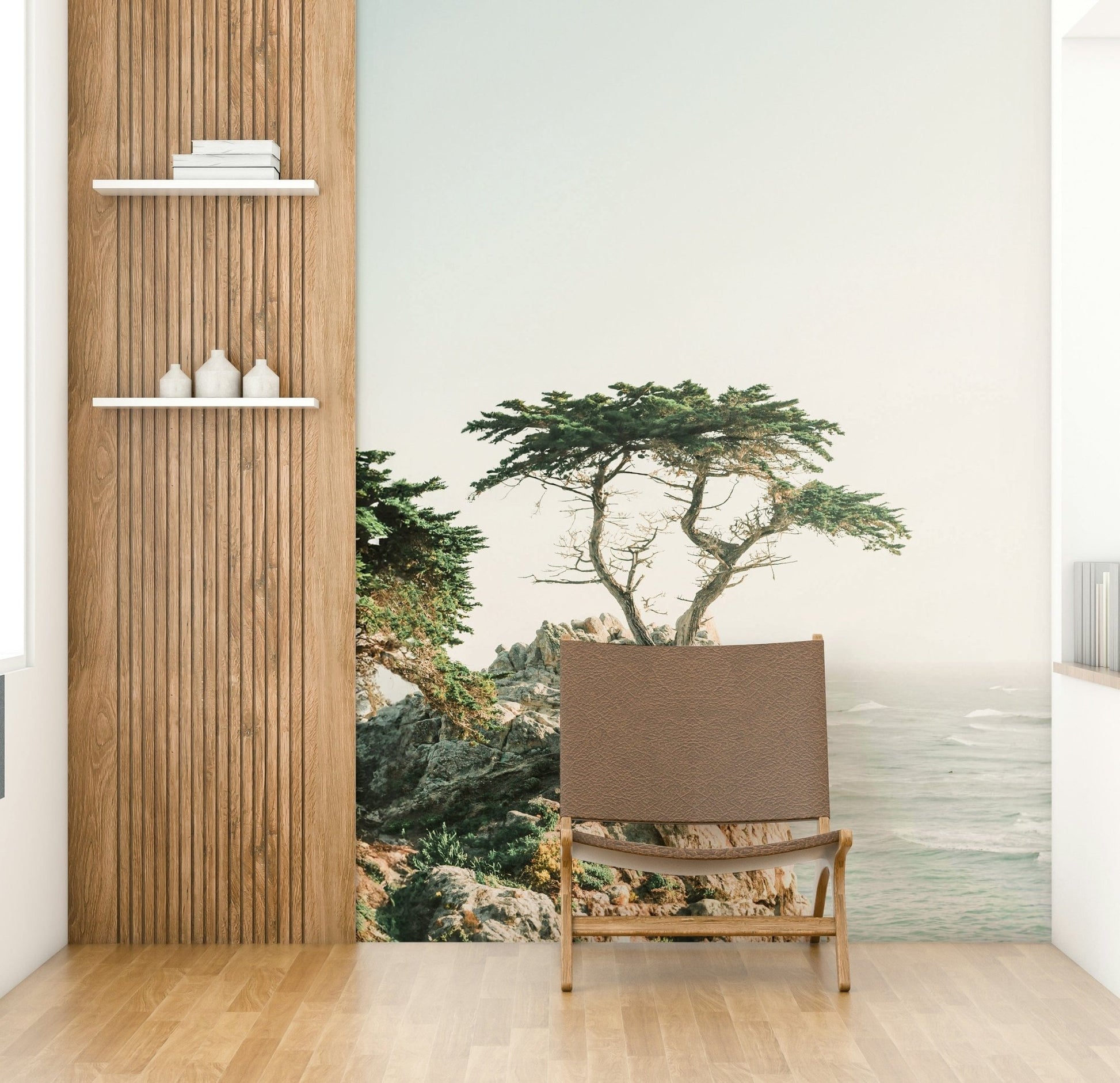 Monterey ocean cliff with cypress

