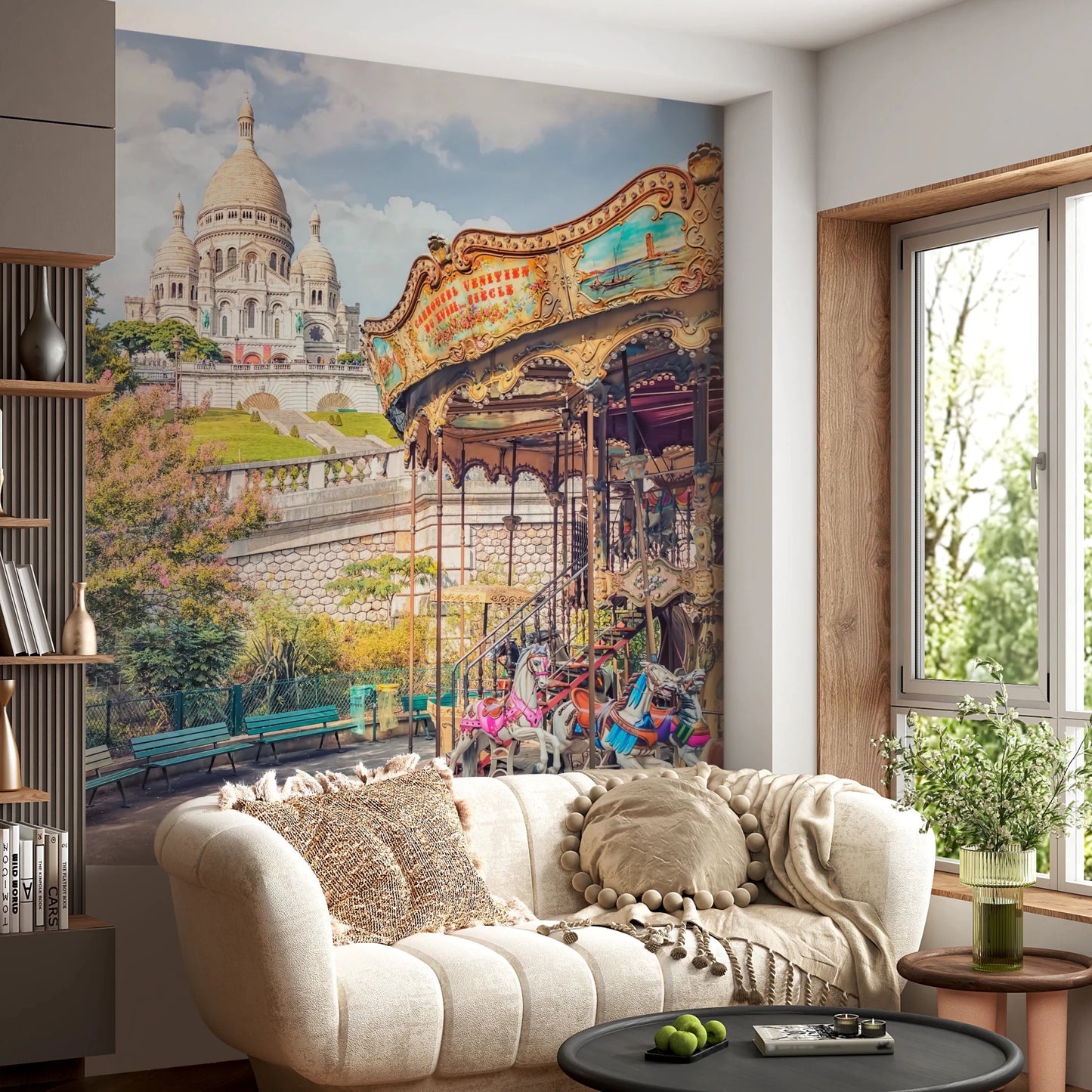 Elegant architectural landmark design wall mural.