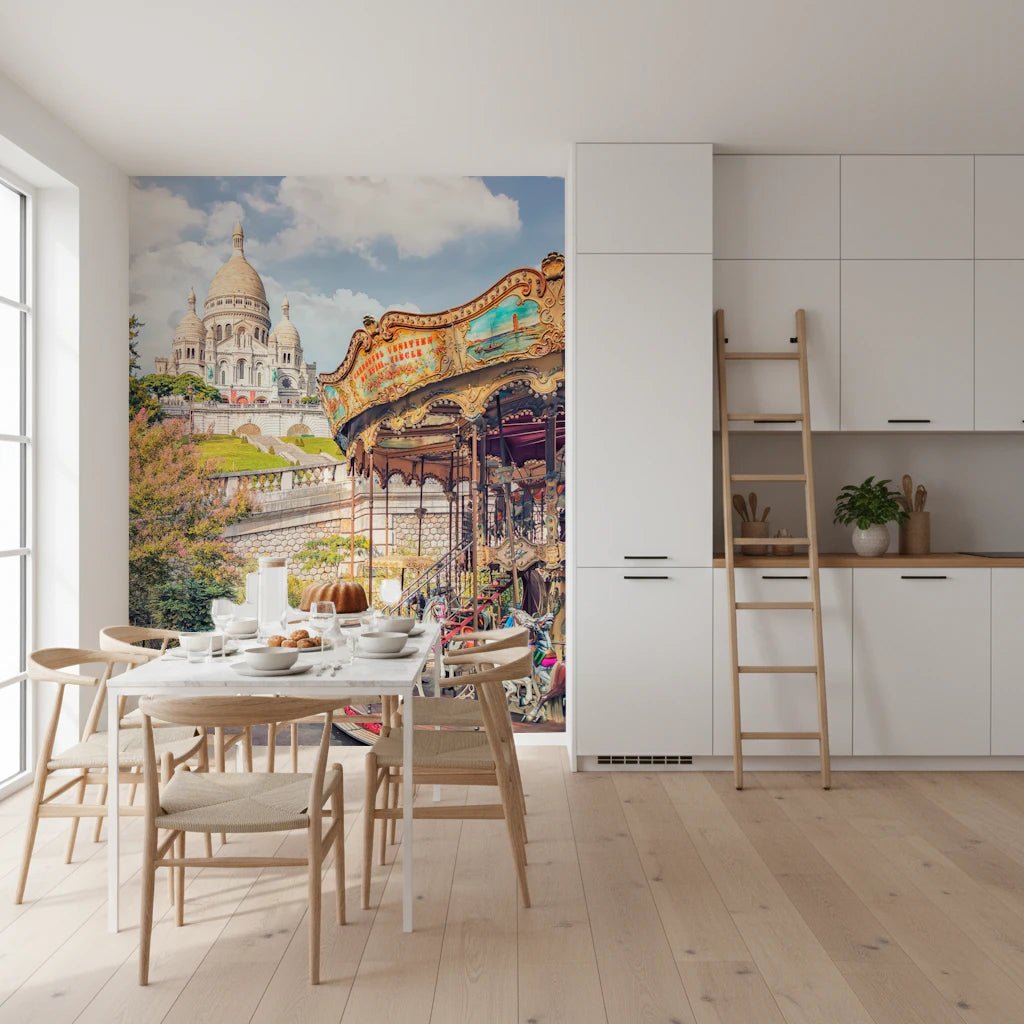 Montmartre Melody Wall Mural with carousel wallpaper., GD8354