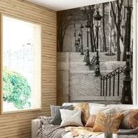 Montmartre mural adding Parisian beauty to walls.


