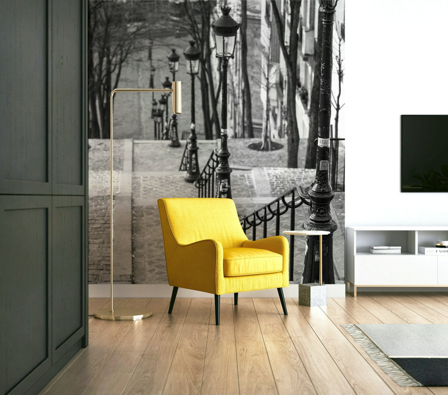 Beautiful Montmartre stairway wall art for interiors.

