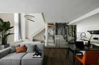 Parisian Montmartre stairway mural for elegant rooms.

