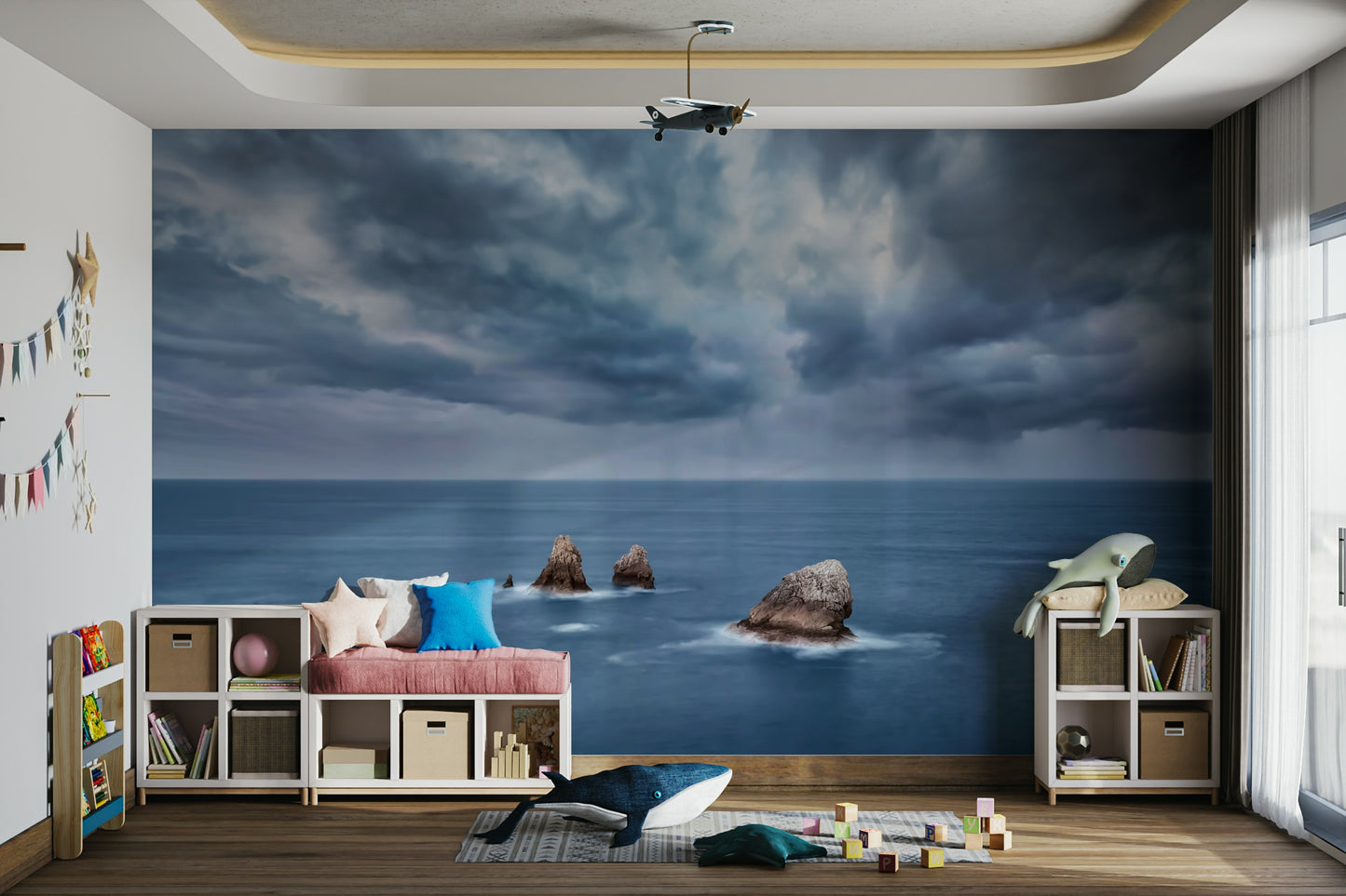 Moody Ocean Vista Wall Mural