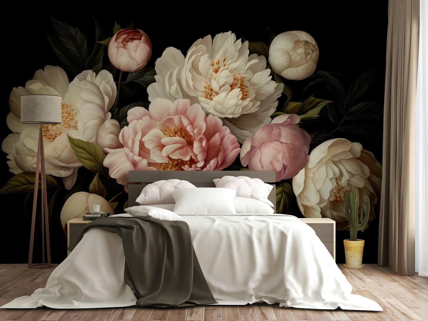 The colors are soft, muted tones of dark blue, purple, and gray.

