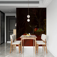 Dining area featuring Moody Vintage Baroque Still Life Art Wall Mural