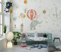 A contemplative gentle design wallpaper mural for a feature wall.