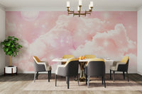 The light creates a soft, hazy glow around the moon.

