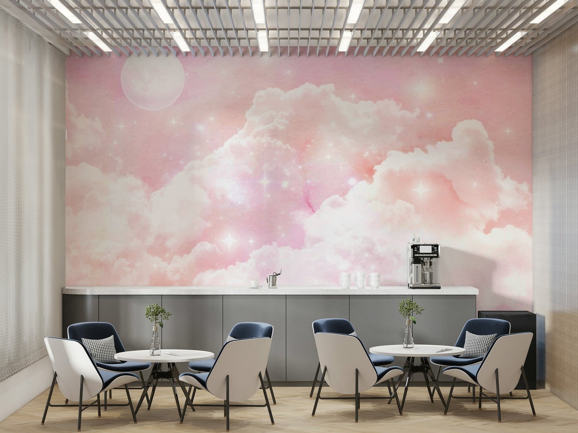 The clouds are soft and wispy, with dark and light areas.

