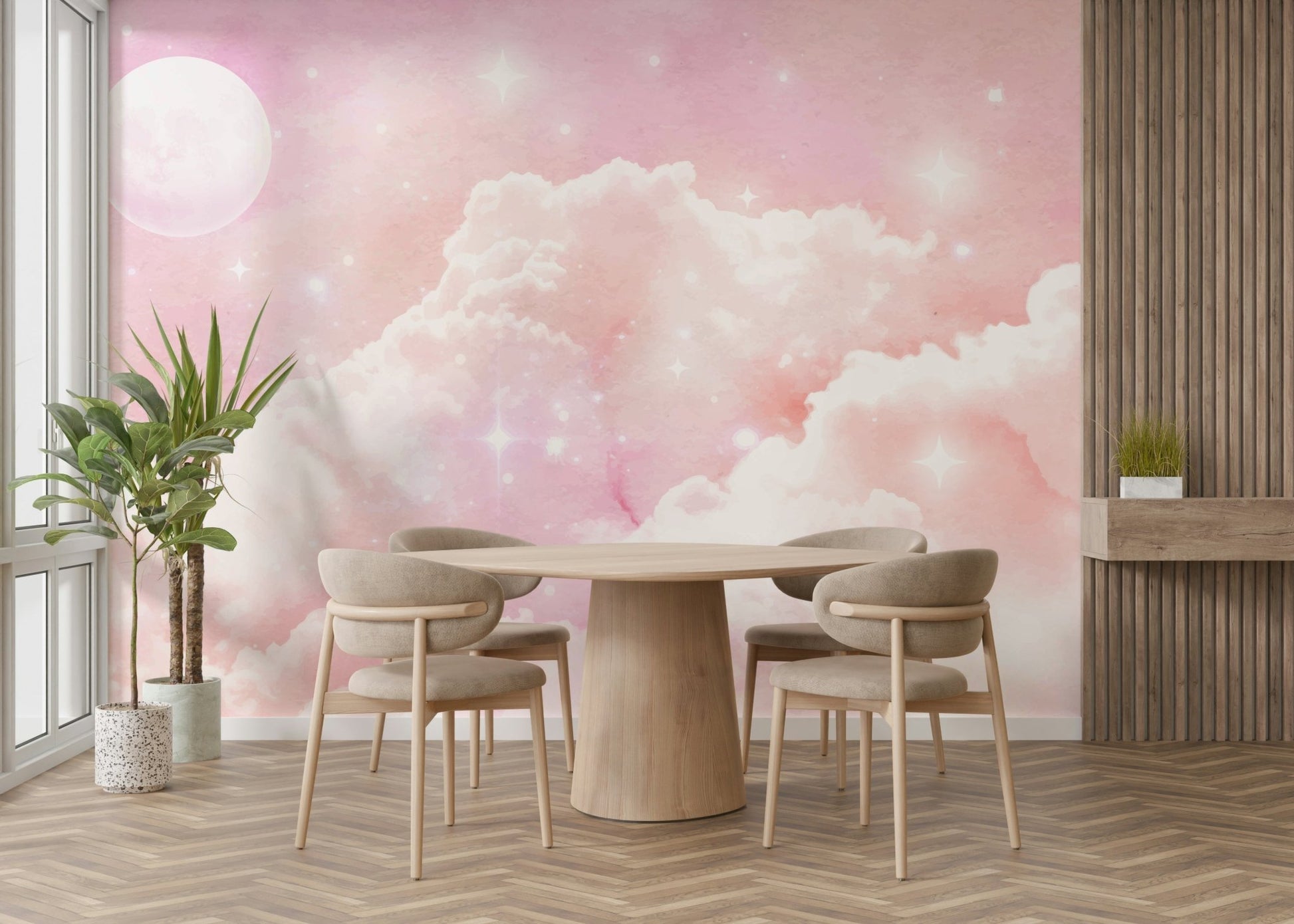 The clouds are arranged in soft, rolling patterns.

