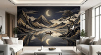 Moonlit Mountain Serenity Wall Mural