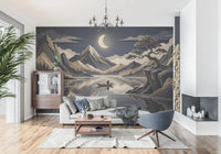 Moonlit Mountain Serenity Wall Mural