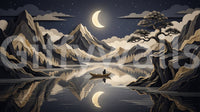 Moonlit Mountain Serenity Wall Mural