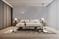 Dreamy Grey Cloud Wallpaper with Moon
