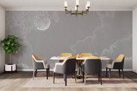Modern Grey Cloud Wall Covering Design




