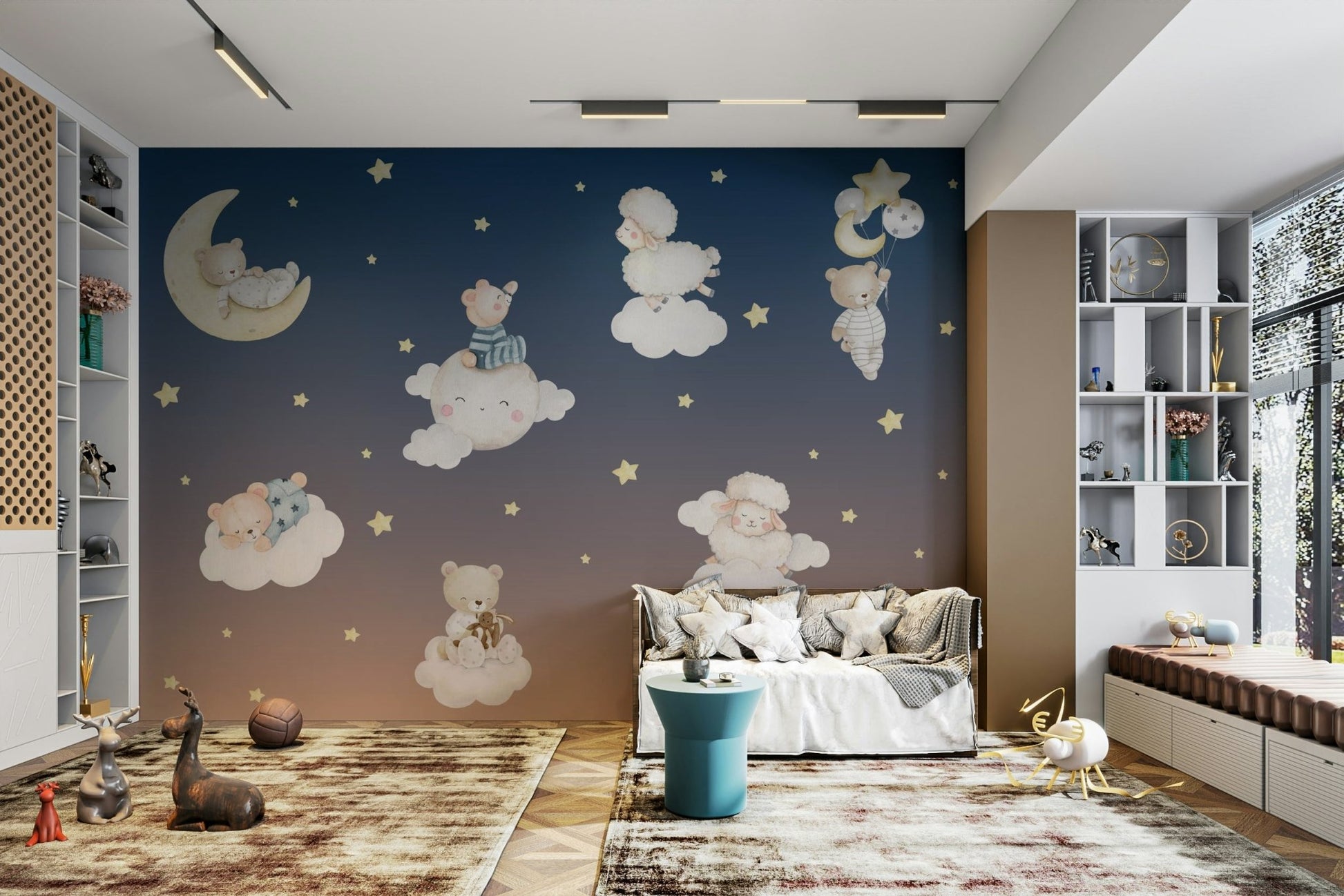 The animals are soft and round, with closed eyes.

