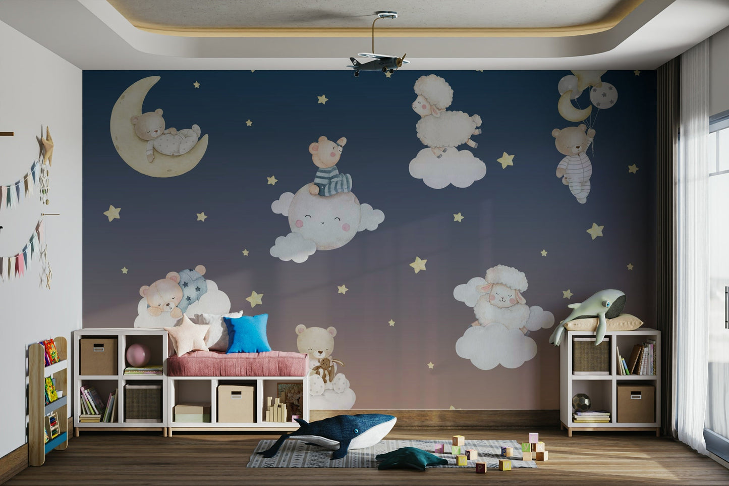 The image is suitable for a nursery or a child's room.

