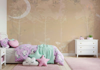 A contemplative gentle haze wallpaper mural for a feature wall.