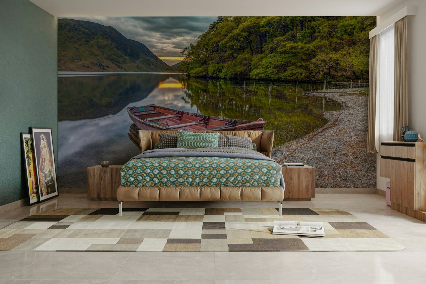 The design feels quiet and serene.

