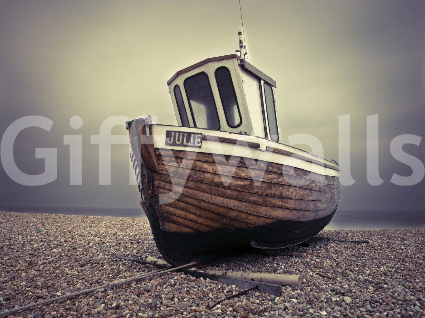 Nature inspired maritime wall mural for a relaxation room wallpaper.
