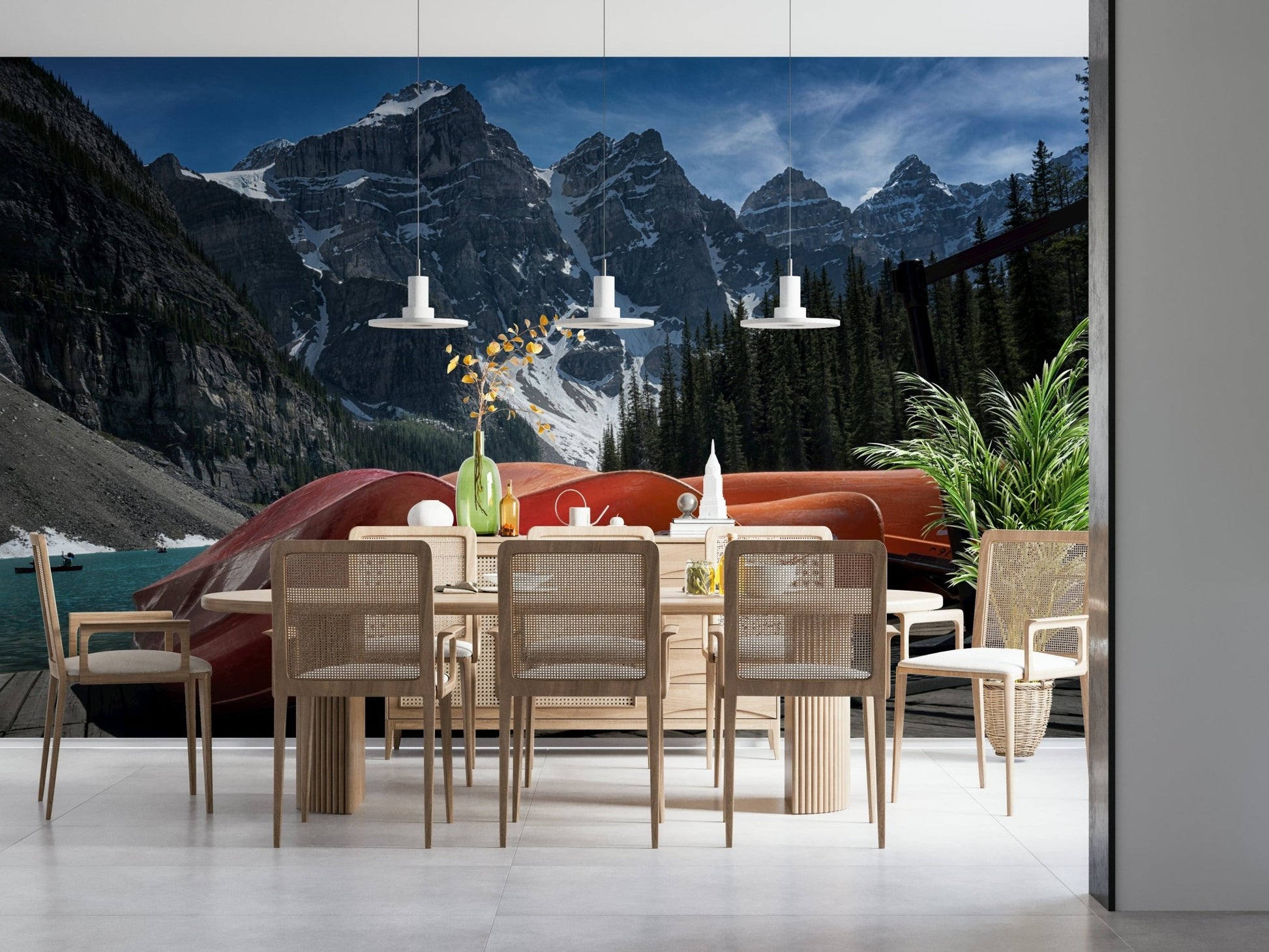 A contemplative gentle design wallpaper mural for a feature wall., GD5847