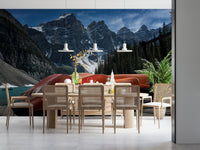A contemplative gentle design wallpaper mural for a feature wall., GD5847