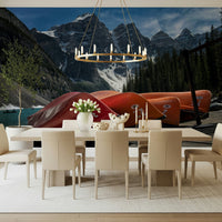 A serene Canadian Rockies mountain wall mural for your decor., GD5847