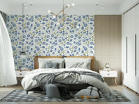 Morning Glory peel and stick wallpaper dainty petal details.