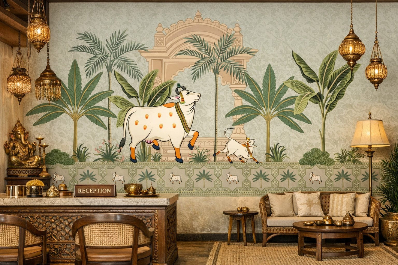 Morning Grace Pichwai Wallpaper