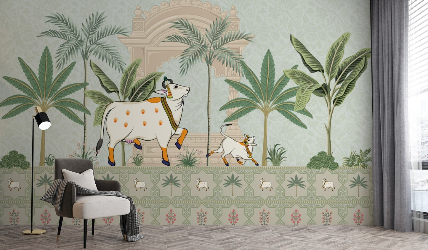 Cultural Morning Grace Pichwai Wallpaper

