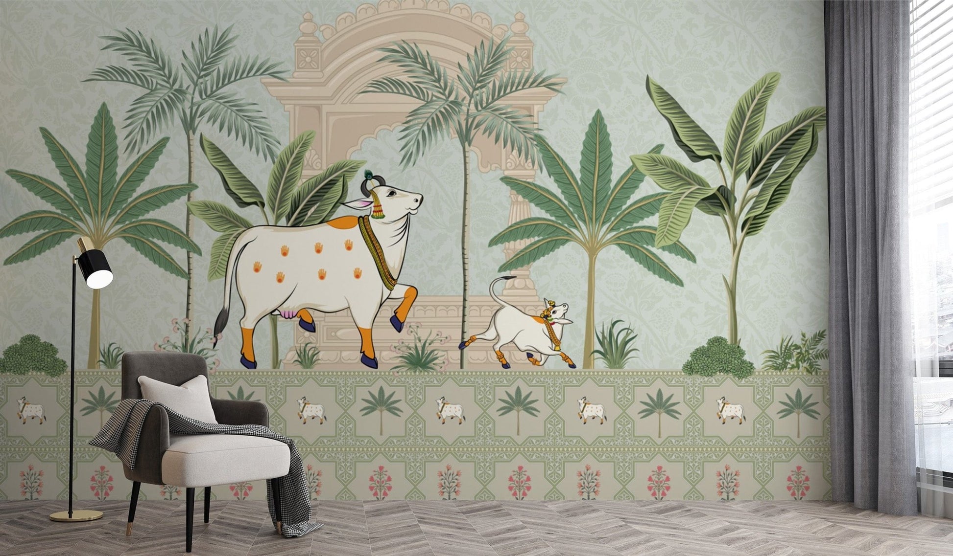 Cultural Morning Grace Pichwai Wallpaper

