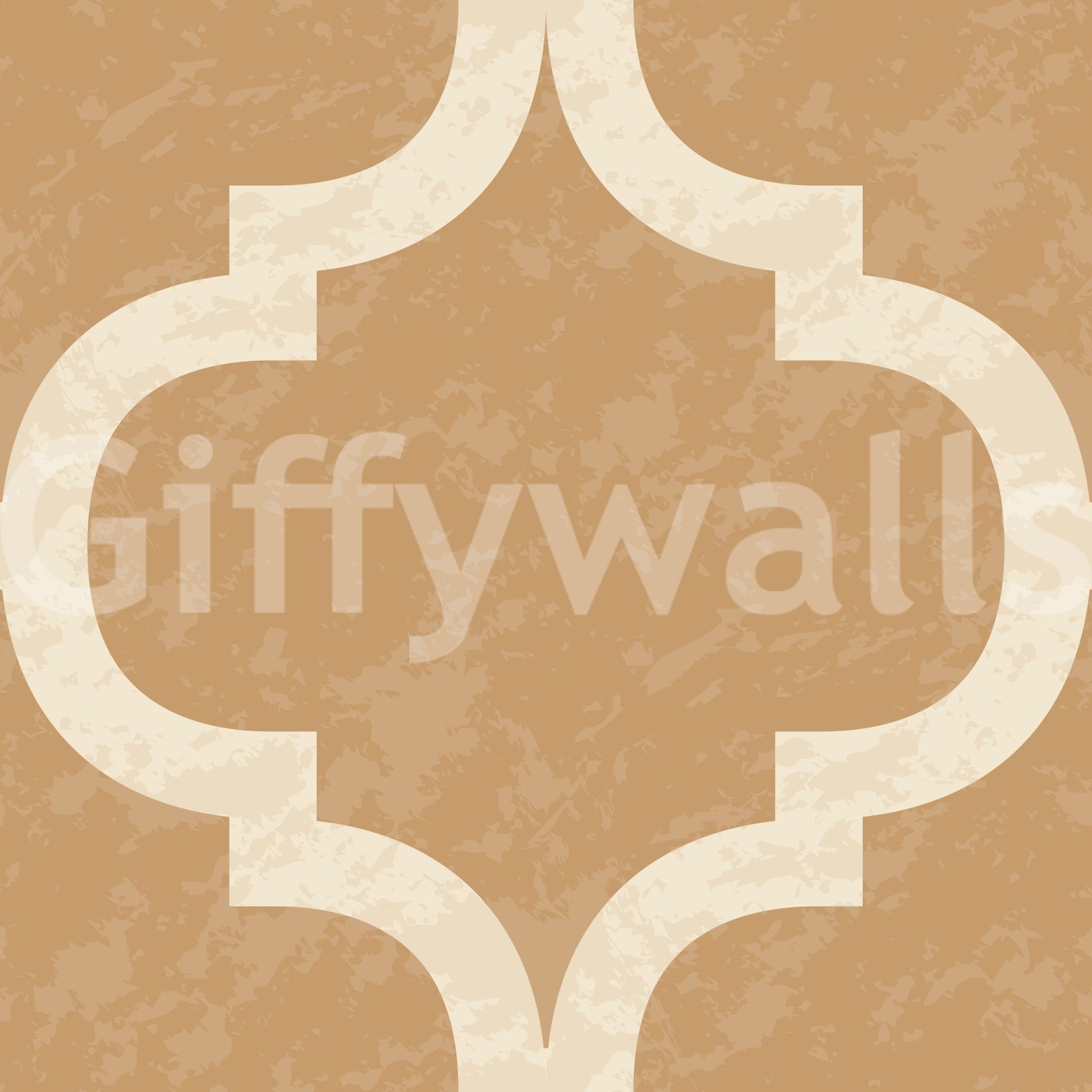 Cozy tan wallpaper for walls with classic ogee design, GD7472