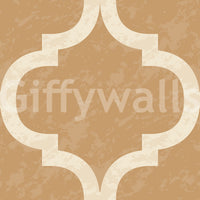 Cozy tan wallpaper for walls with classic ogee design, GD7472
