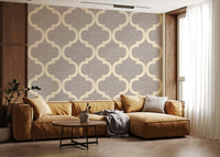 Moroccan-inspired grey wallpaper for timeless feature walls