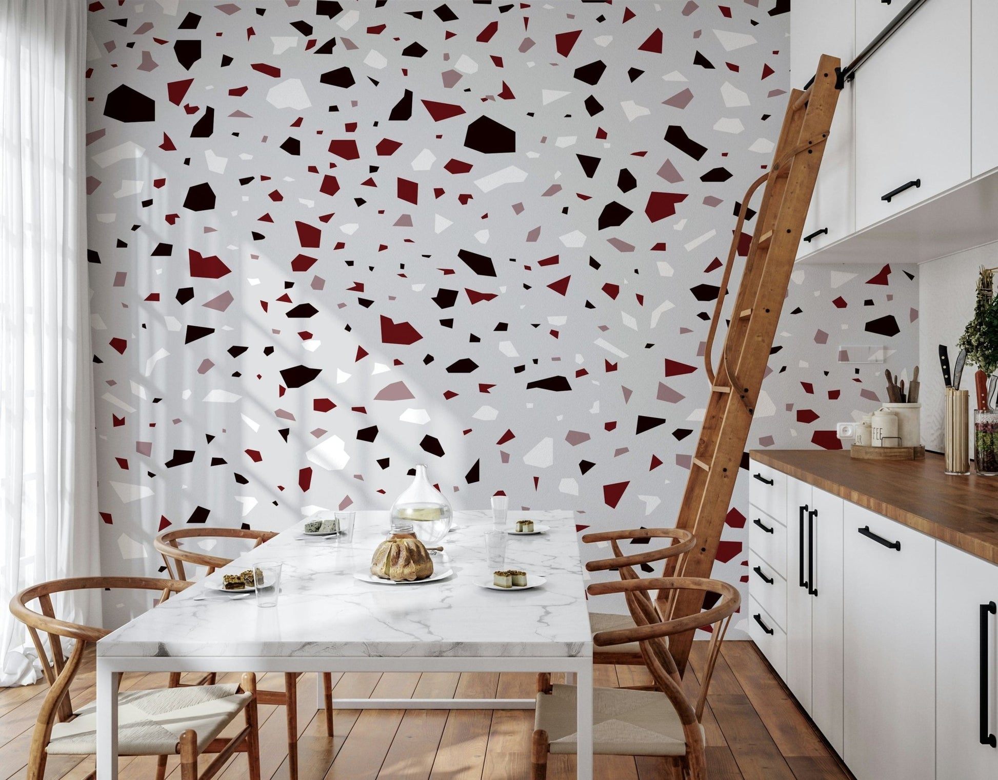 An artistic minimalist form mural for home decor., GD5520