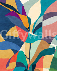 Soft aesthetic floral wallpaper mural for a nursery feature wall., GD7871