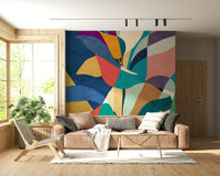 Contemporary petal design wallpaper mural for a guest room wall., GD7871