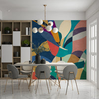 Floral pattern wallpaper mural with pastel colour for a bedroom., GD7871