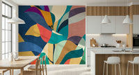 Vibrant nature inspired wallpaper mural for a creative workspace., GD7871