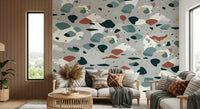An artistic minimalist form mural for home decor., GD5518