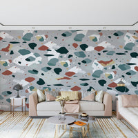 A serene fragmented pattern wall mural for your decor., GD5518