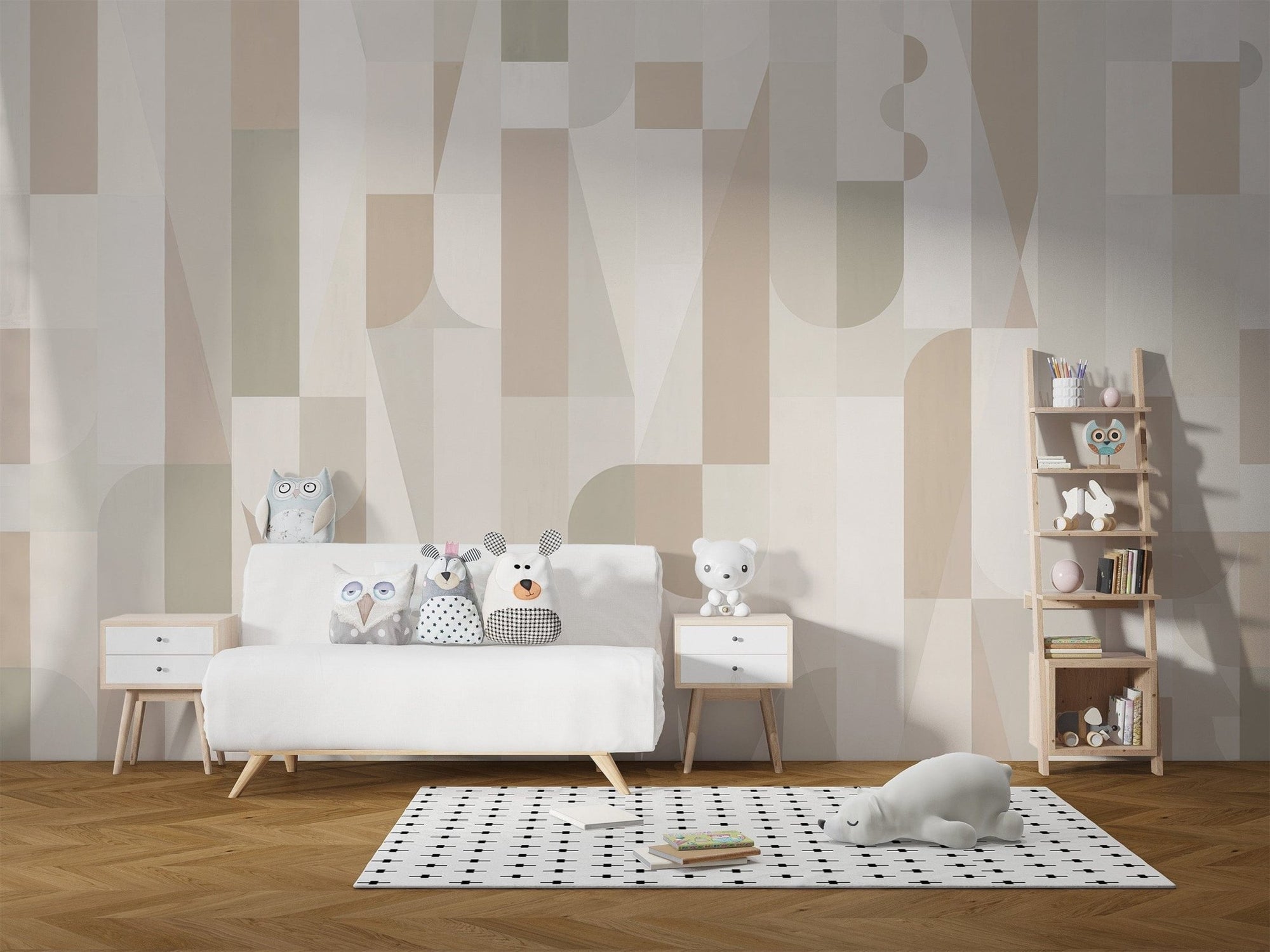 Mosaic Sepia Tones Wallpaper, C266
